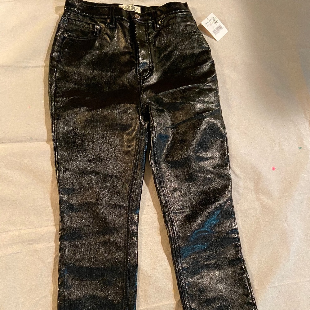 Free People Vinyl Jeans